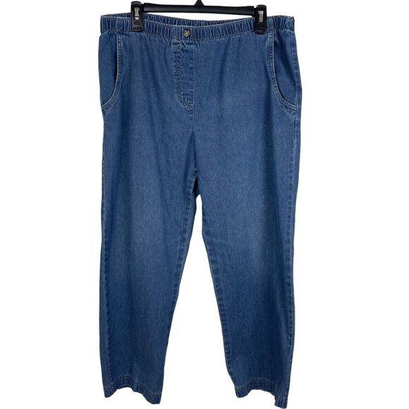 Kim Rogers Women Denim Pull On Elastic Waistband Jeans Size 16WS - Picture 1 of 6